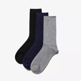3-pack svarta, mångfärgade strumpor