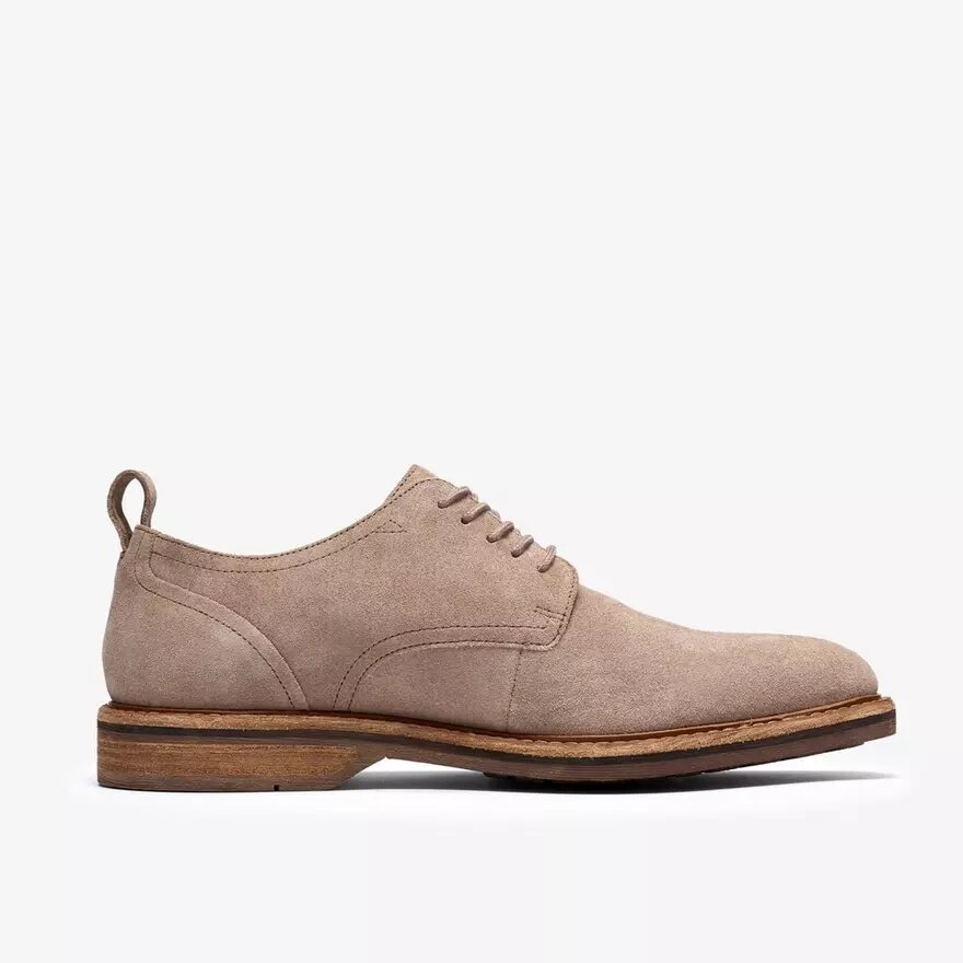 Aldwin Lace – gråa Oxfords i mocka för herrar Aldwin Lace – gråa Oxfords i mocka för herrar