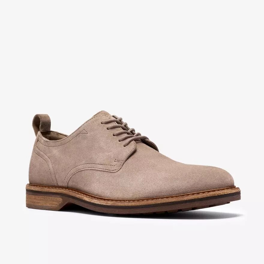Aldwin Lace – gråa Oxfords i mocka för herrar Aldwin Lace – gråa Oxfords i mocka för herrar