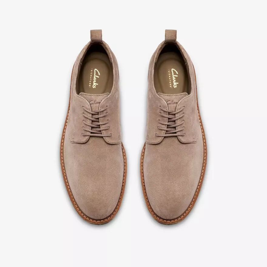 Aldwin Lace – gråa Oxfords i mocka för herrar Aldwin Lace – gråa Oxfords i mocka för herrar