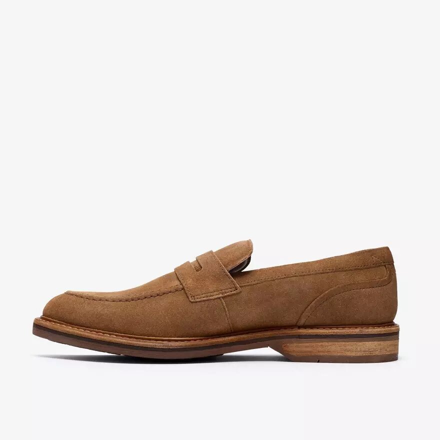 Aldwin Step-loafers i tanfärgat mocka för herrar Aldwin Step-loafers i tanfärgat mocka för herrar