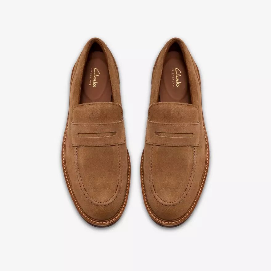 Aldwin Step-loafers i tanfärgat mocka för herrar Aldwin Step-loafers i tanfärgat mocka för herrar