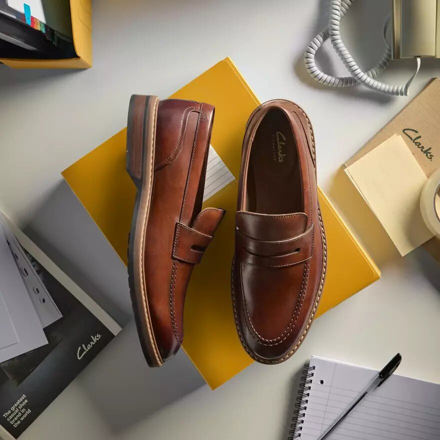 Aldwin Step Mid Loafers i brunt läder för herr Aldwin Step Mid Loafers i brunt läder för herr