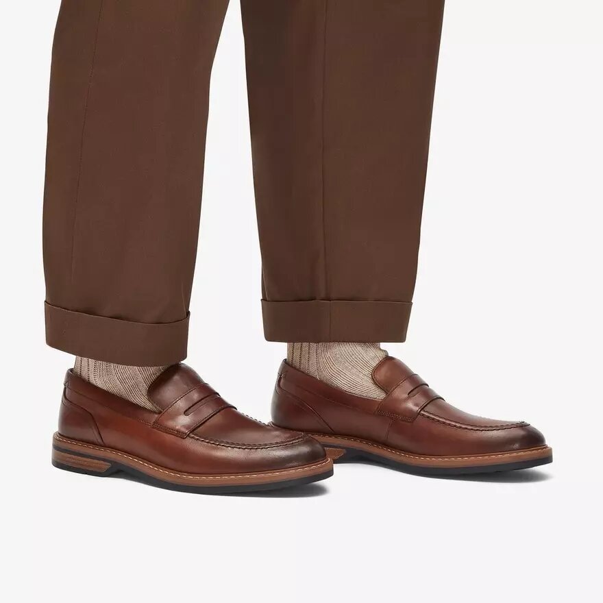 Aldwin Step Mid Loafers i brunt läder för herr Aldwin Step Mid Loafers i brunt läder för herr