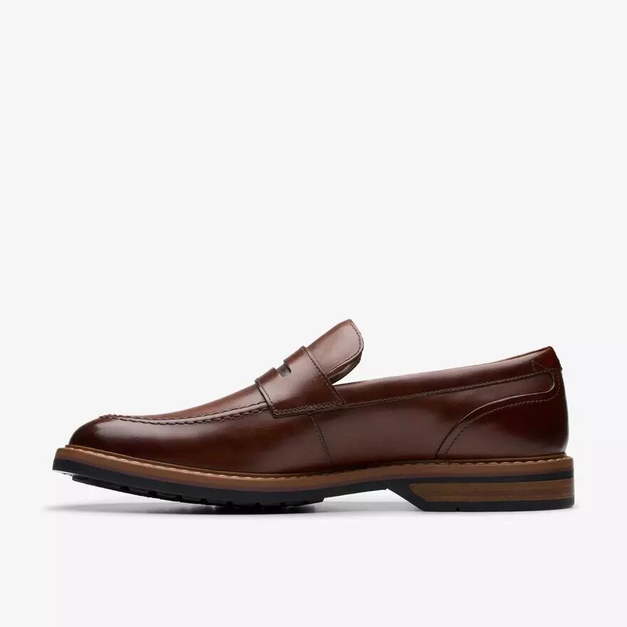 Aldwin Step Mid Loafers i brunt läder för herr Aldwin Step Mid Loafers i brunt läder för herr