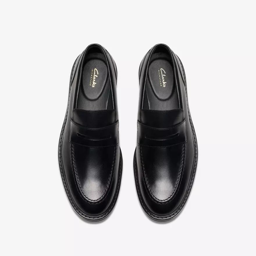 Aldwin Step – svarta läders Loafers för herrar Aldwin Step – svarta läders Loafers för herrar