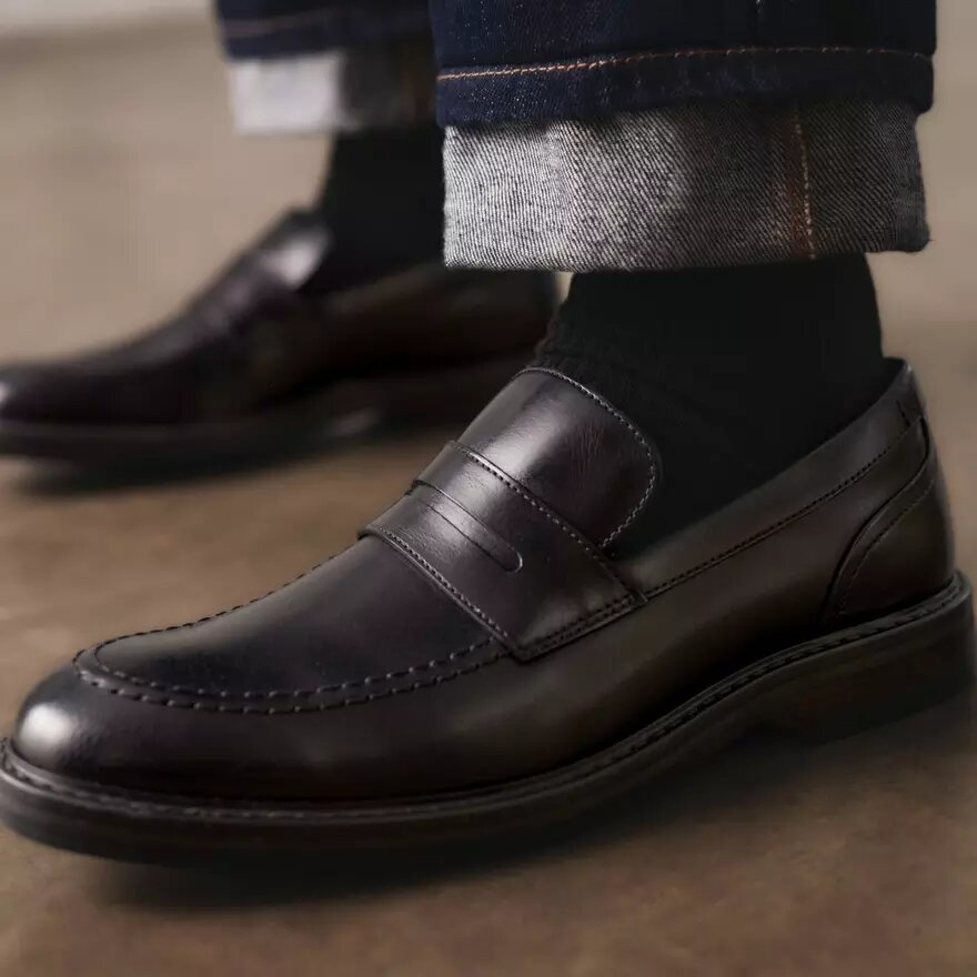 Aldwin Step – svarta läders Loafers för herrar Aldwin Step – svarta läders Loafers för herrar