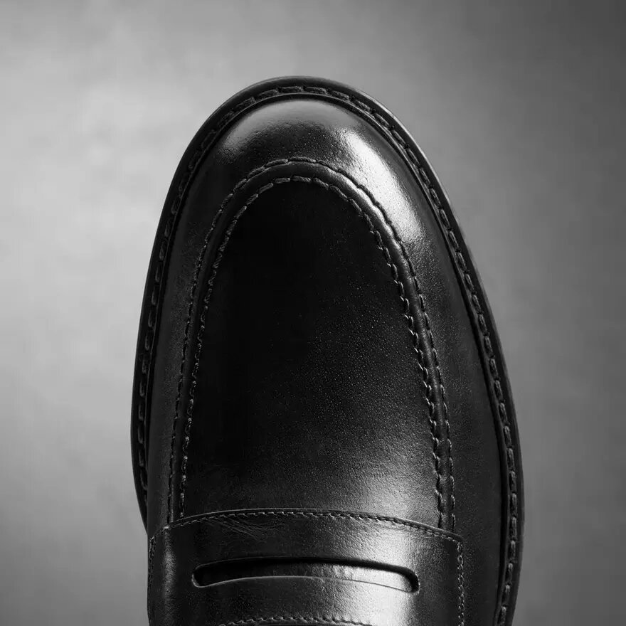 Aldwin Step – svarta läders Loafers för herrar Aldwin Step – svarta läders Loafers för herrar