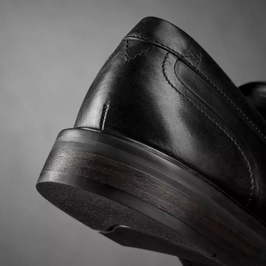 Aldwin Step – svarta läders Loafers för herrar Aldwin Step – svarta läders Loafers för herrar