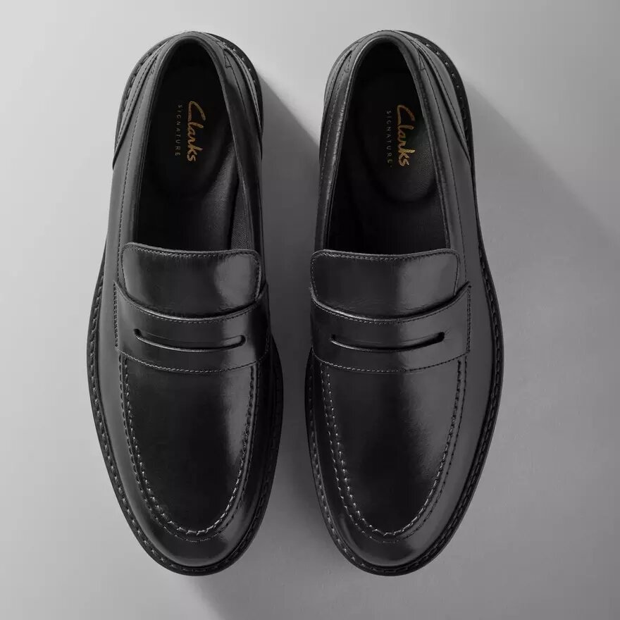 Aldwin Step – svarta läders Loafers för herrar Aldwin Step – svarta läders Loafers för herrar