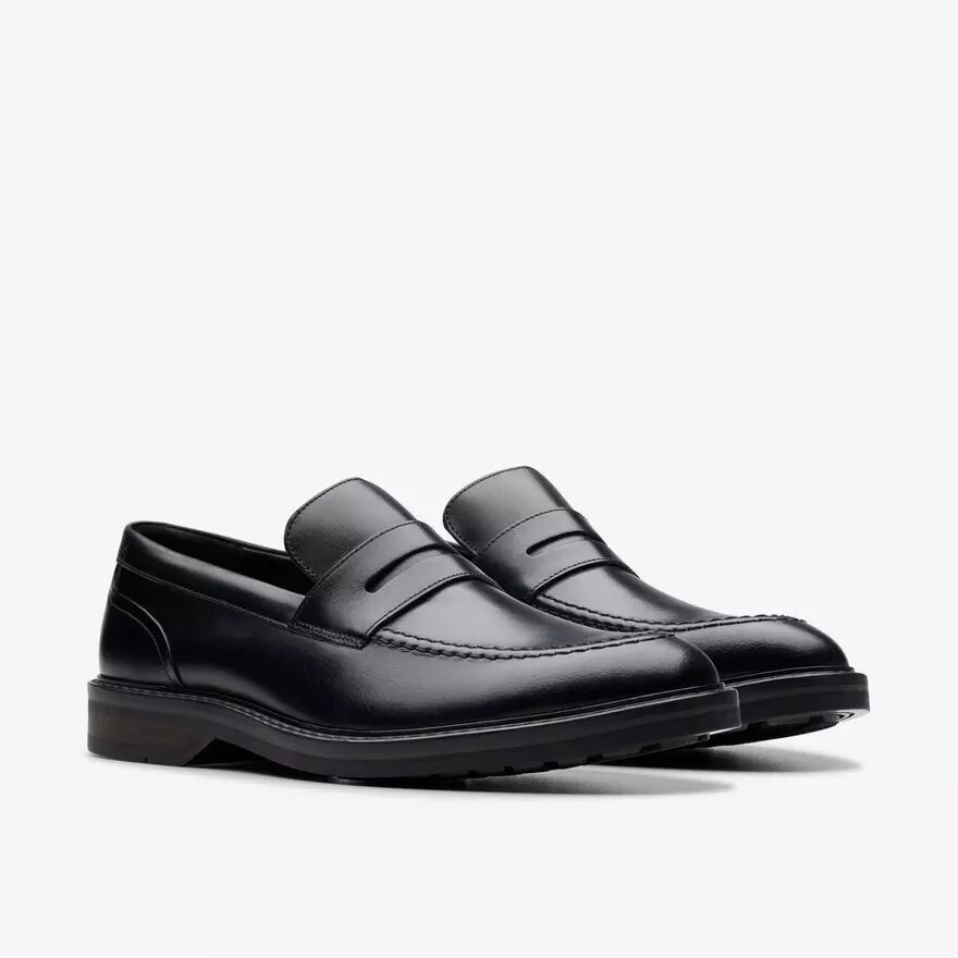 Aldwin Step – svarta läders Loafers för herrar Aldwin Step – svarta läders Loafers för herrar