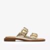 Ariany Bay mjuka guldfärgade platta sandaler för dam Ariany Bay mjuka guldfärgade platta sandaler för dam