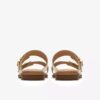 Ariany Bay mjuka guldfärgade platta sandaler för dam Ariany Bay mjuka guldfärgade platta sandaler för dam