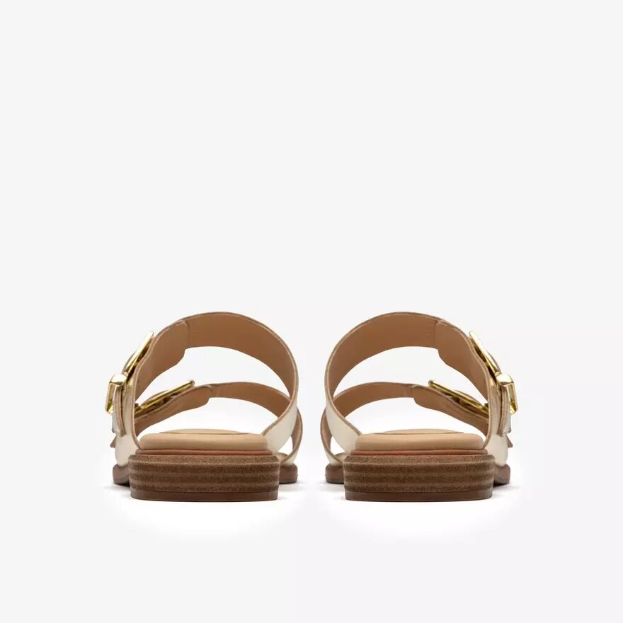 Ariany Bay mjuka guldfärgade platta sandaler för dam Ariany Bay mjuka guldfärgade platta sandaler för dam