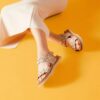 Arwell Glide Metallic – platta sandaler för damer