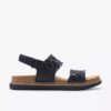 Arwell Glide svarta kombinerade platta sandaler för damer Arwell Glide svarta kombinerade platta sandaler för damer