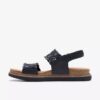 Arwell Glide svarta kombinerade platta sandaler för damer Arwell Glide svarta kombinerade platta sandaler för damer