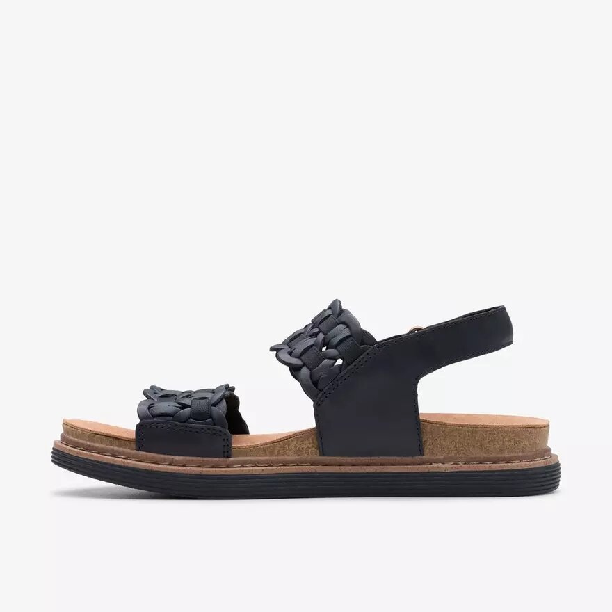 Arwell Glide svarta kombinerade platta sandaler för damer Arwell Glide svarta kombinerade platta sandaler för damer