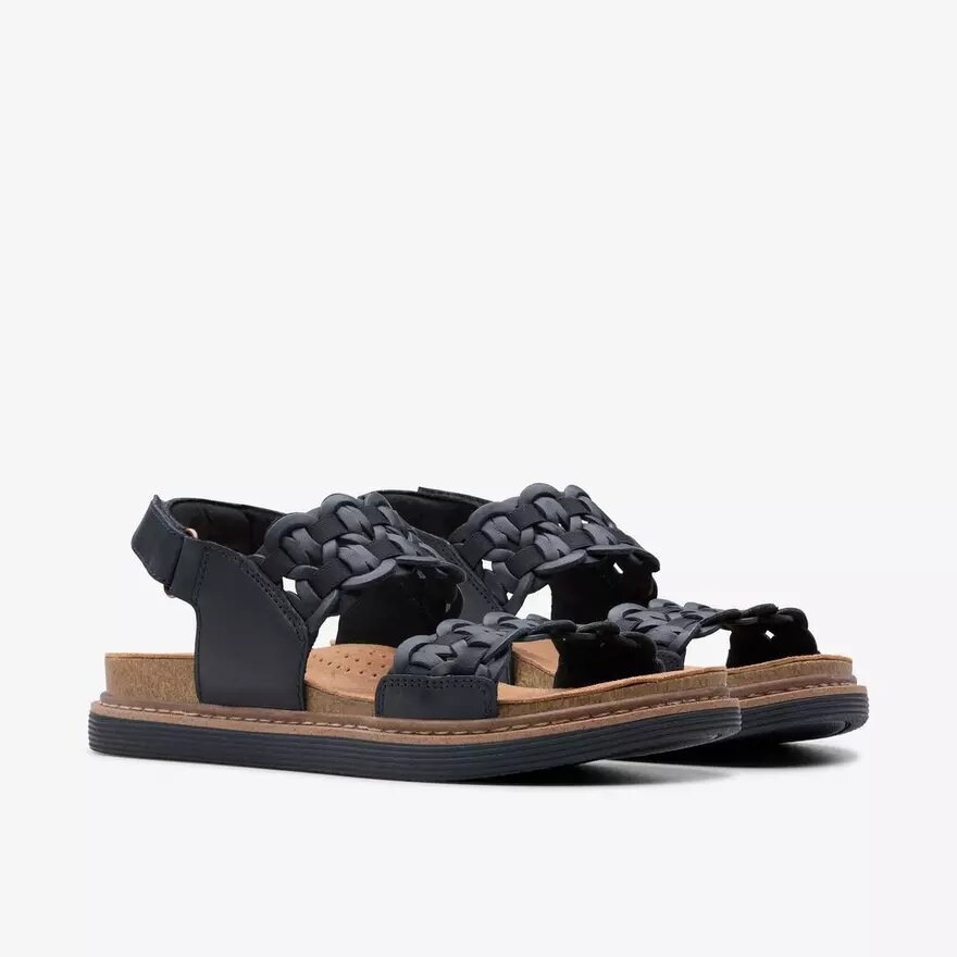 Arwell Glide svarta kombinerade platta sandaler för damer Arwell Glide svarta kombinerade platta sandaler för damer