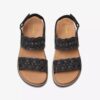Arwell Glide svarta kombinerade platta sandaler för damer Arwell Glide svarta kombinerade platta sandaler för damer