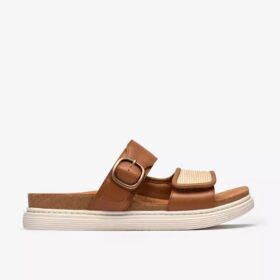 Arwell Step-platta sandaler för damer i tanläder
