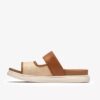 Arwell Step-platta sandaler för damer i tanläder