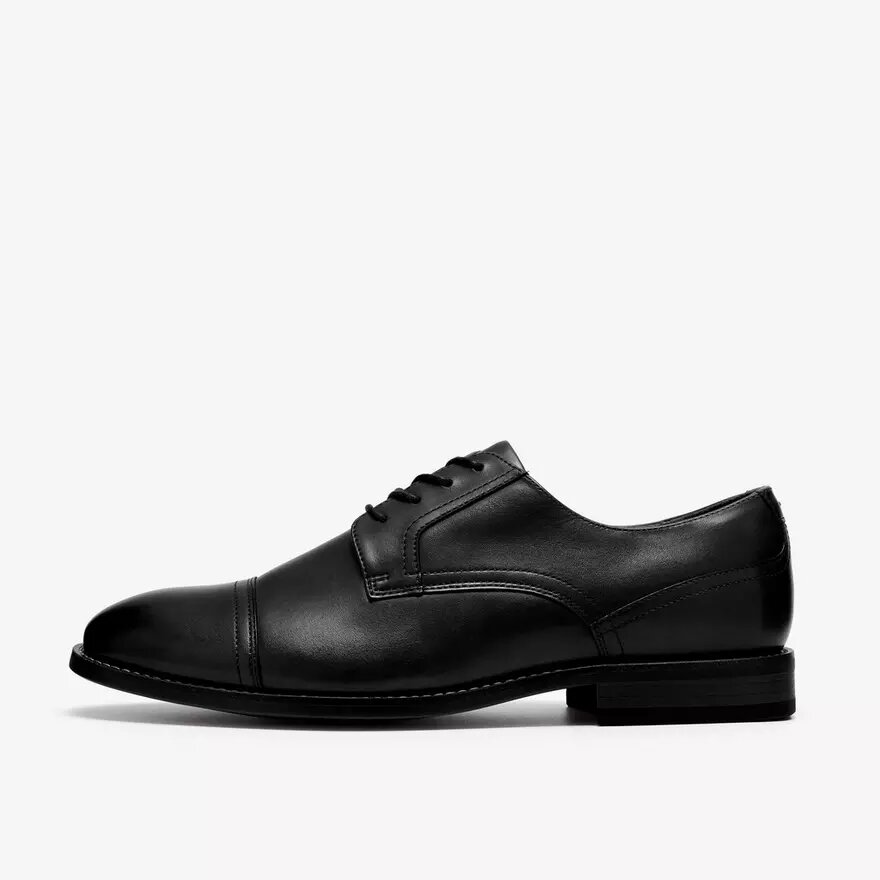 Bowburn Cap – svart läderOxford för herr Bowburn Cap – svart läderOxford för herr