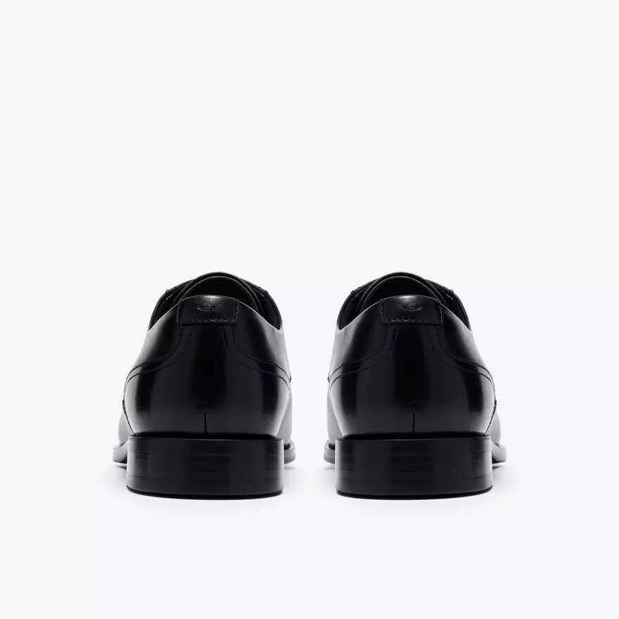 Bowburn Cap – svart läderOxford för herr Bowburn Cap – svart läderOxford för herr