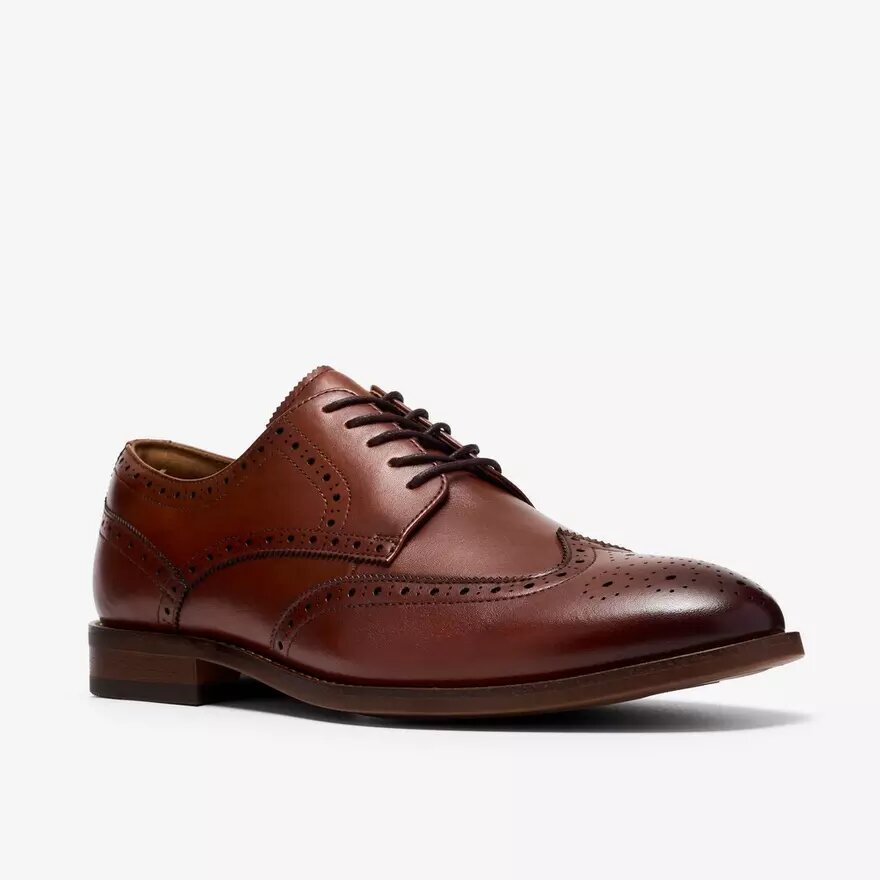 Bowburn Tip i brunt läder – Oxfords för herr Bowburn Tip i brunt läder – Oxfords för herr