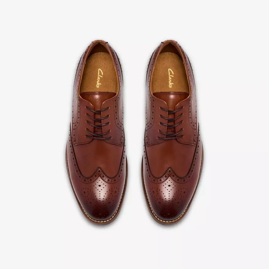 Bowburn Tip i brunt läder – Oxfords för herr Bowburn Tip i brunt läder – Oxfords för herr