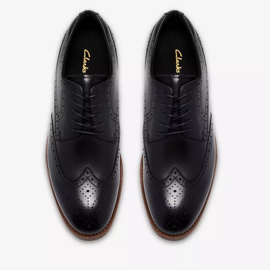 Bowburn Tip – svarta Oxfords i läder för herr Bowburn Tip – svarta Oxfords i läder för herr