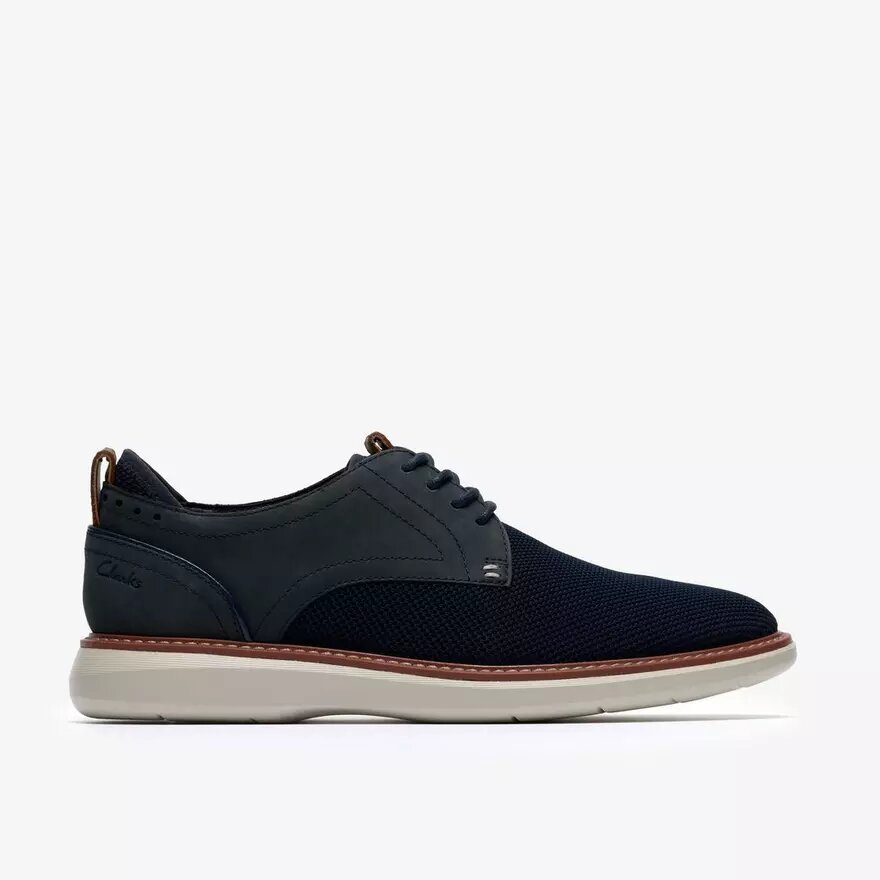 Brantin Plain Navy stickad derbysko för herr Brantin Plain Navy stickad derbysko för herr