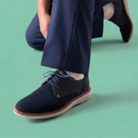 Brantin Plain Navy stickad derbysko för herr
