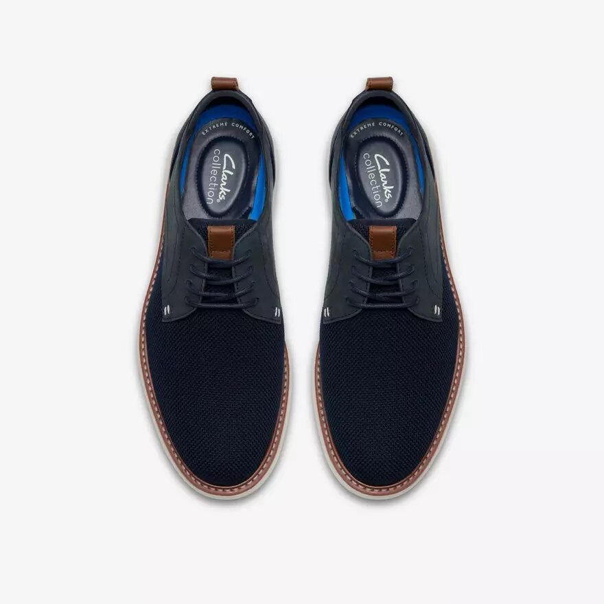 Brantin Plain Navy stickad derbysko för herr Brantin Plain Navy stickad derbysko för herr