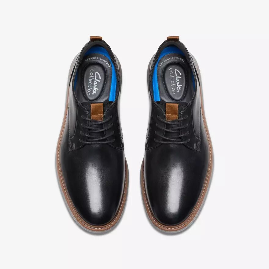 Brantin Plain – svarta Oxfords i läder för herr Brantin Plain – svarta Oxfords i läder för herr