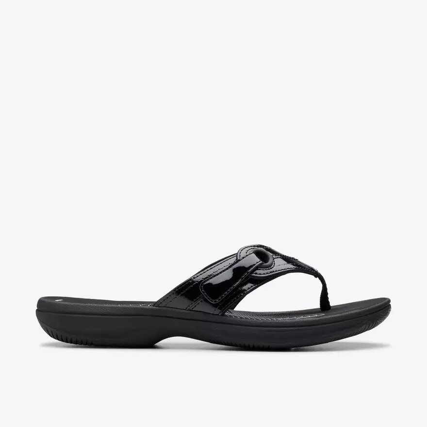 Breeze Reyna svarta lackade Cloudsteppers™-Flip-flops för damer Breeze Reyna svarta lackade Cloudsteppers™-Flip-flops för damer