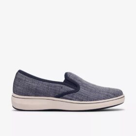Breeze Sky Zoe – marinblå Slip-ons i canvas för damer