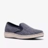 Breeze Sky Zoe – marinblå Slip-ons i canvas för damer Breeze Sky Zoe – marinblå Slip-ons i canvas för damer