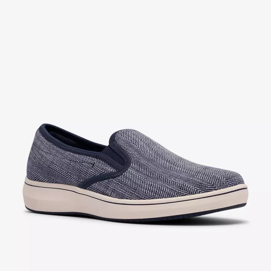 Breeze Sky Zoe – marinblå Slip-ons i canvas för damer Breeze Sky Zoe – marinblå Slip-ons i canvas för damer