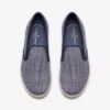 Breeze Sky Zoe – marinblå Slip-ons i canvas för damer Breeze Sky Zoe – marinblå Slip-ons i canvas för damer