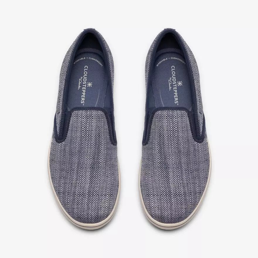 Breeze Sky Zoe – marinblå Slip-ons i canvas för damer Breeze Sky Zoe – marinblå Slip-ons i canvas för damer