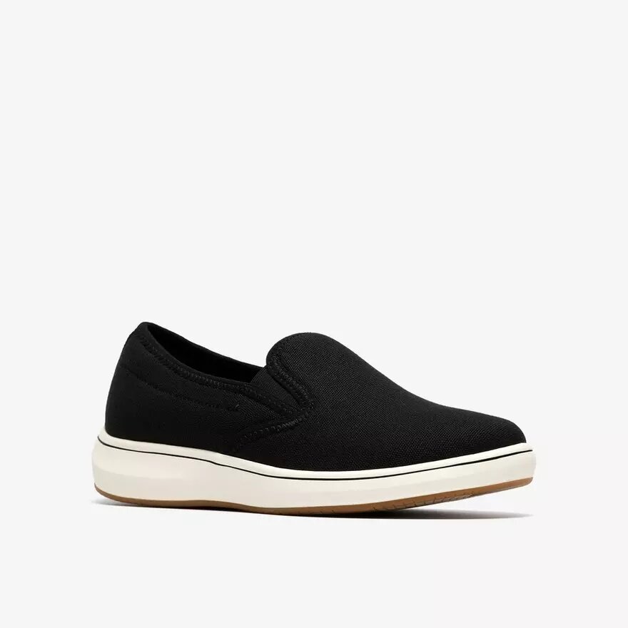 Breeze Sky Zoe – svarta Slip-ons i canvas för damer Breeze Sky Zoe – svarta Slip-ons i canvas för damer