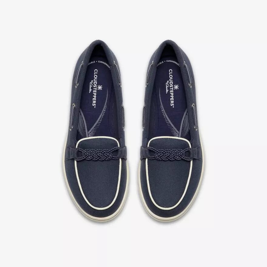 Breezesky Bay Navy Canvas Loafers för damer Breezesky Bay Navy Canvas Loafers för damer