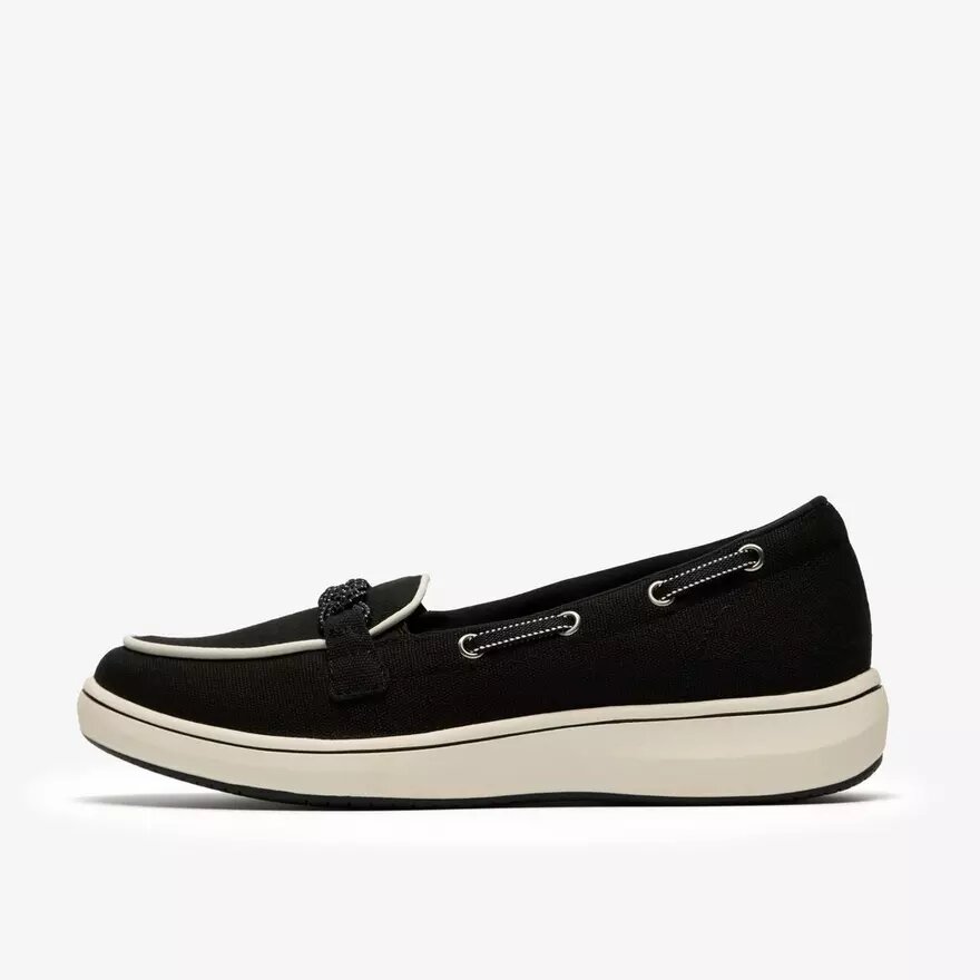 Breezesky Bay svarta canvasloafers för dam Breezesky Bay svarta canvasloafers för dam