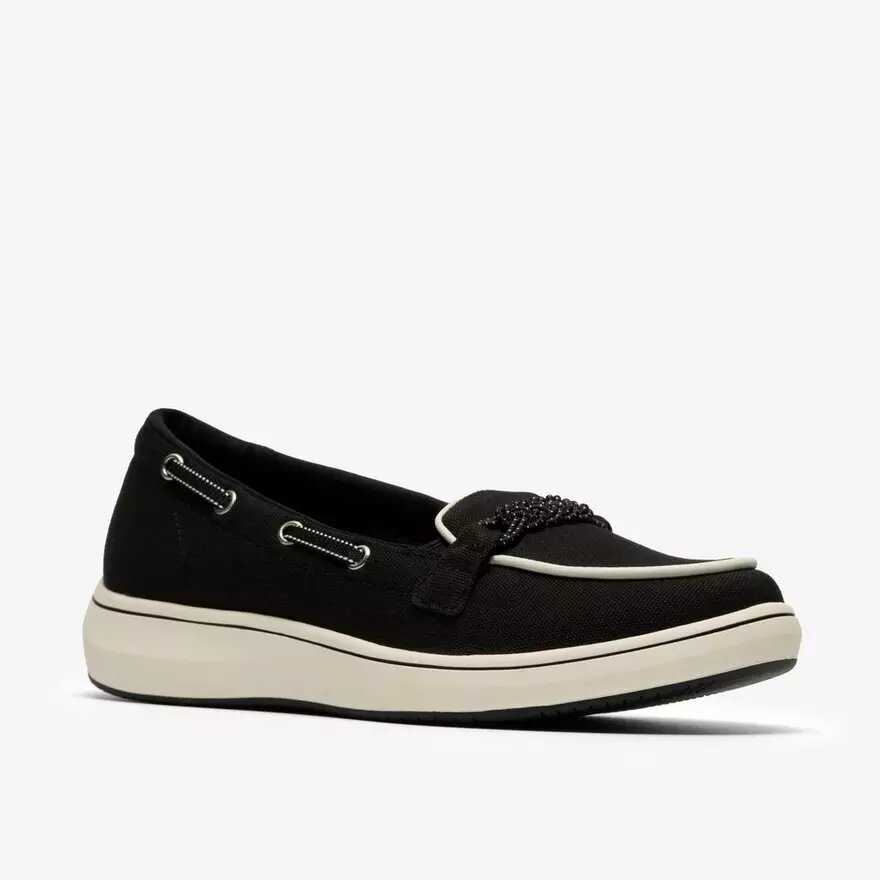 Breezesky Bay svarta canvasloafers för dam Breezesky Bay svarta canvasloafers för dam