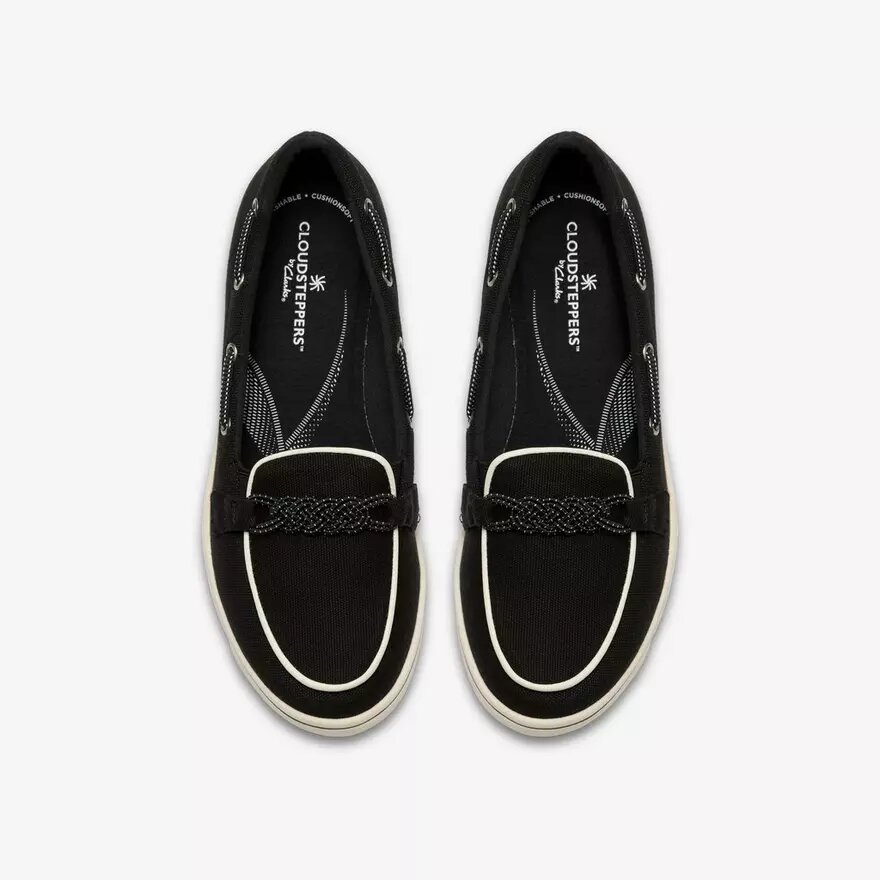 Breezesky Bay svarta canvasloafers för dam Breezesky Bay svarta canvasloafers för dam