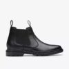 Burchill Up Chelsea boots i svart läder för herr