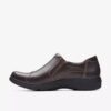 Carleigh Ray mörkbruna läderslip-ons för dam