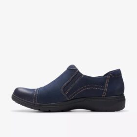 Carleigh Ray Slip-ons i marinblå nubuck för damer