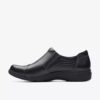 Carleigh Ray – svarta läderslip-ons för dam Carleigh Ray – svarta läderslip-ons för dam